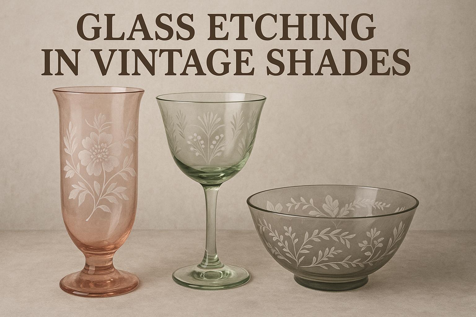 Glass Etching in Vintage Shades