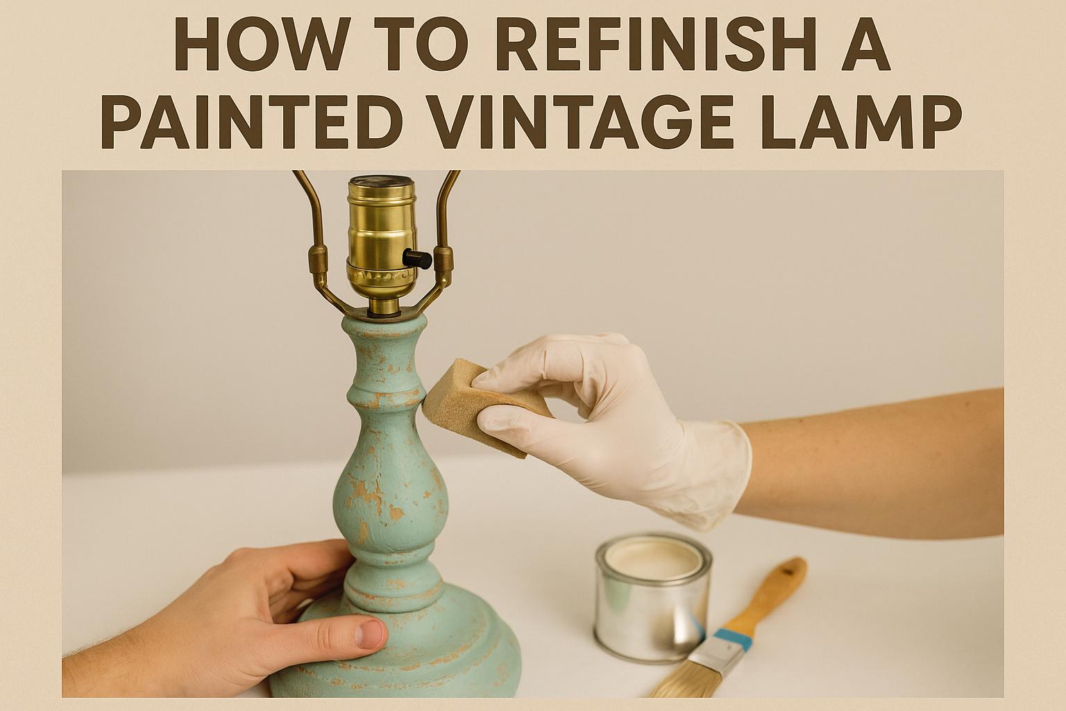 How to Refinish a Painted Vintage Lamp