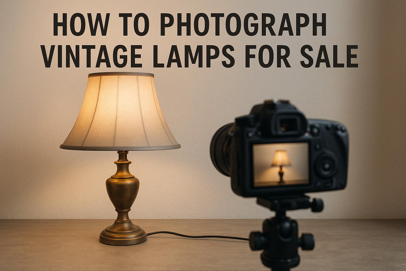 How to Photograph Vintage Lamps for Sale