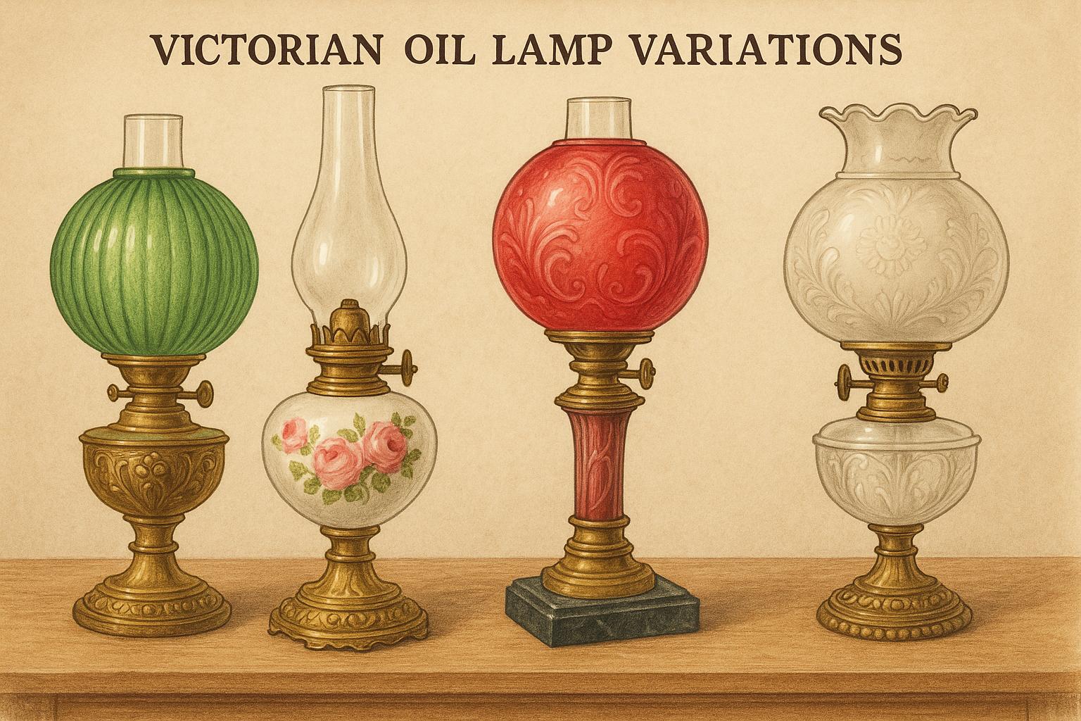Victorian Oil Lamp Variations