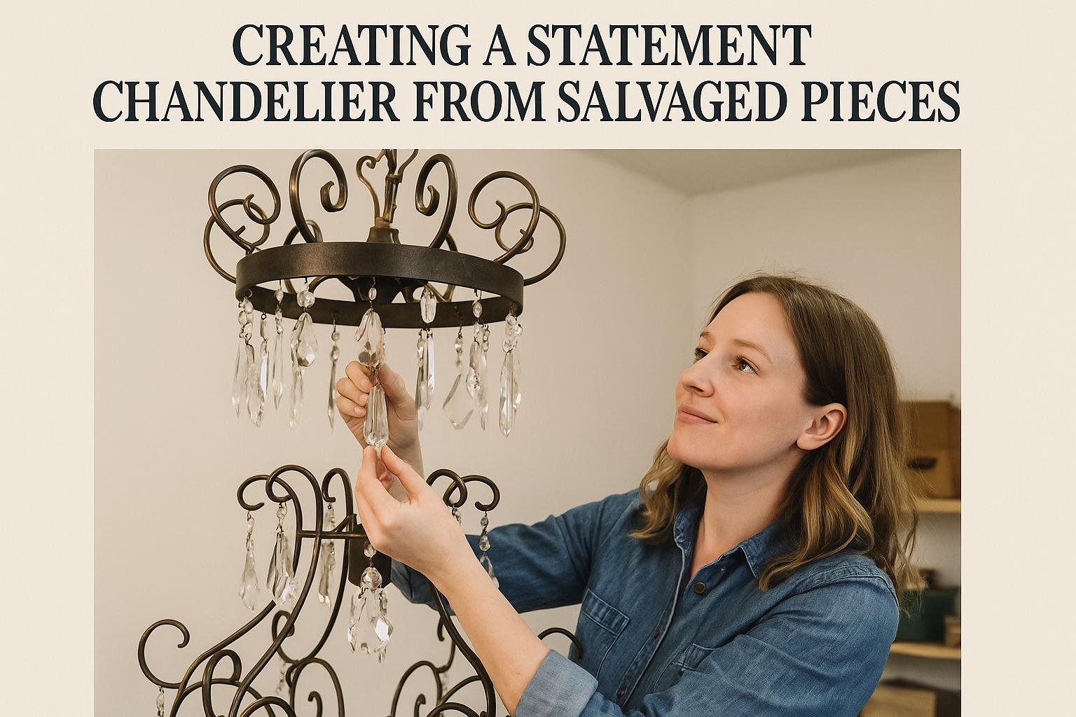 Creating a Statement Chandelier from Salvaged Pieces