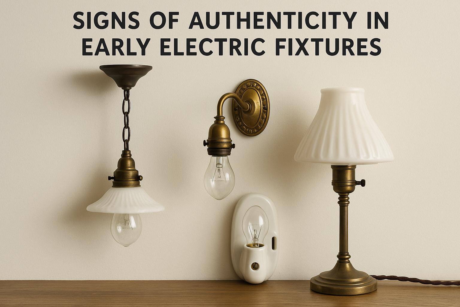 Signs of Authenticity in Early Electric Fixtures